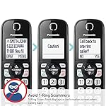 Panasonic Cordless Phone with Advanced Call Block, Bilingual Caller ID and Easy to Read Large High-Contrast Display, Expandable System with 1 Handset - KX-TGD810B (Black) - Image 4