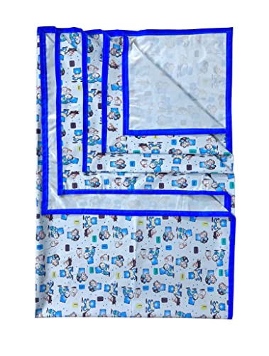 Image of EcoSoft Plastic Sheet,PVC Sheet for Kids,Rubber Sheet for Babies,Bed Wetting Protector(90 x 135 cm) (Blue BABYBEAR)
