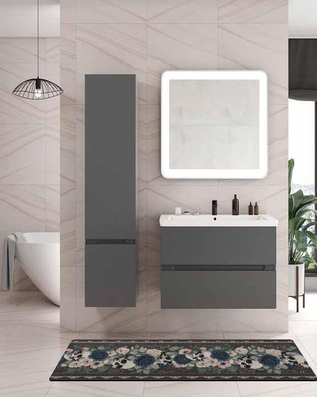 Miniatura 2 de Tapete de baño de Halloween para bañera, antideslizante, de secado rápido y absorbente, de tierra de diatomeas, tapete lavable para cocina, tapete