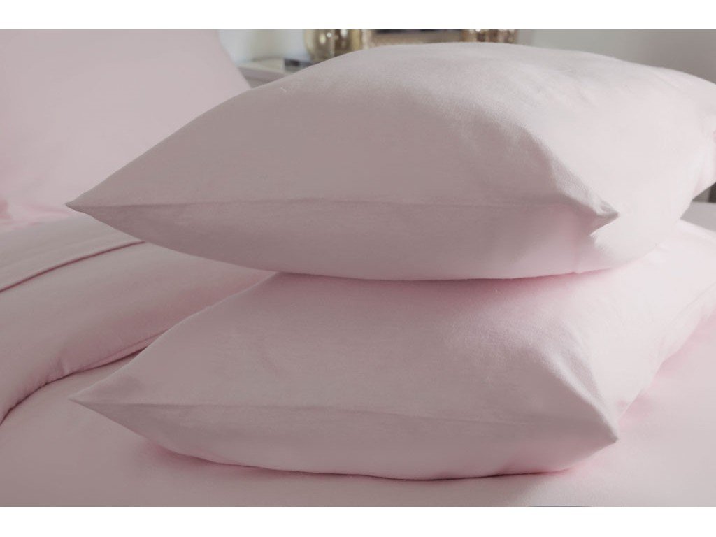 AZLAAN by PYRHAN LTD | Housewife Polycotton Pillow Cases 2 Pack | 19x29 Inches | Soft Cotton Pillow Covers for Bedroom, Baby Pillowcase, Available in White, Pink, Red, Black & More (Pink)