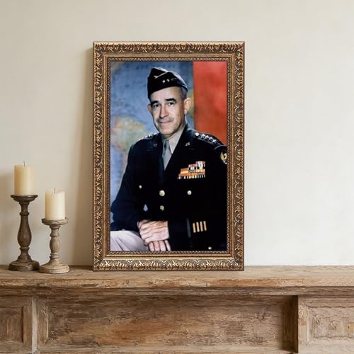 Portrait d'Omar Bradley impression sur toile 61x91 cm pour salon