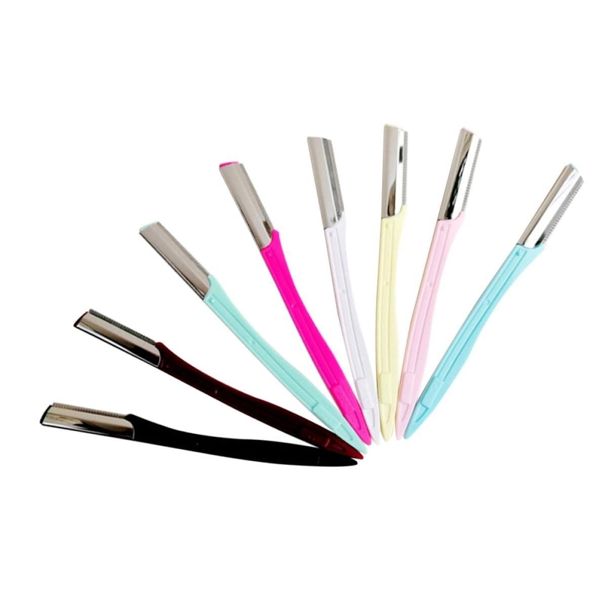 Gogogmee Mini Makeup Tool Kit 10pcs Eyebrow Scissors Set Eyebrow Razor for Women Random Color