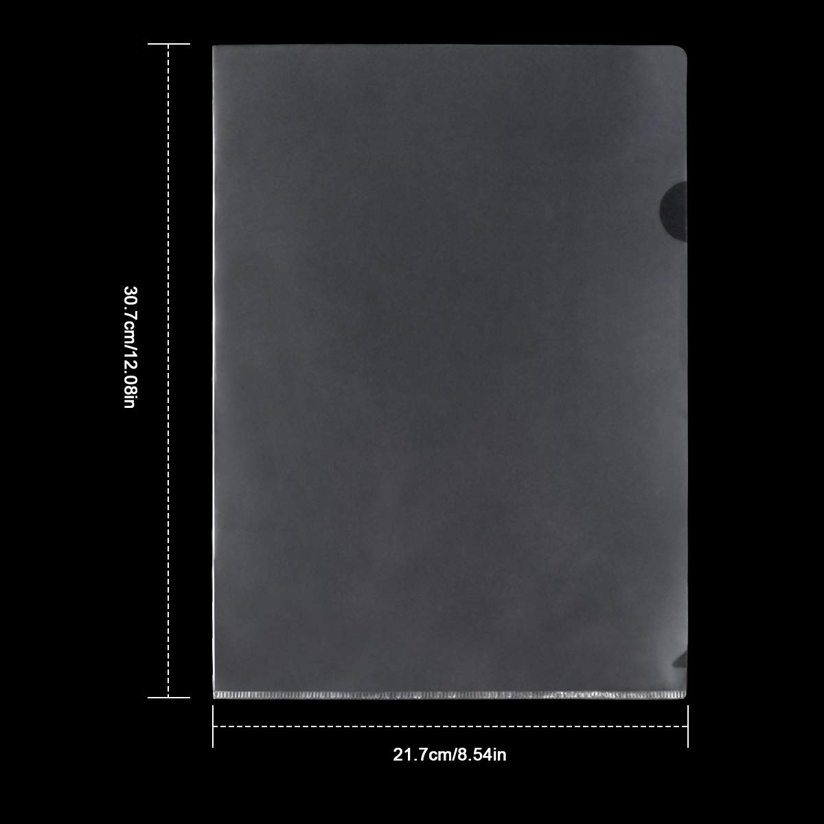 30 Pièces Chemises Plastiques A4 Transparentes - Pochettes Documents Coin Avec 5 Couleurs