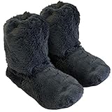 Körner-Sox Original Wärmehausschuhe, Hoch, Supersoft, für Ofen & Mikrowelle, Präzise Farbe:Grau, Schuhgröße:36/40 EU (Etikette M)