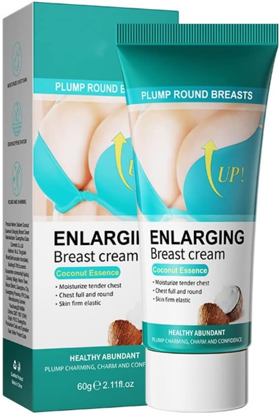 Breast Enhancement Cream, Breast Enlargement Oil, Firming and Lifting Cream Nourishing for Breast Growth, Natural Breast Growth Enhancer Cream for for Bigger Fuller Breasts Perfect Body Curve for All Skin Types (Coconut Cream)