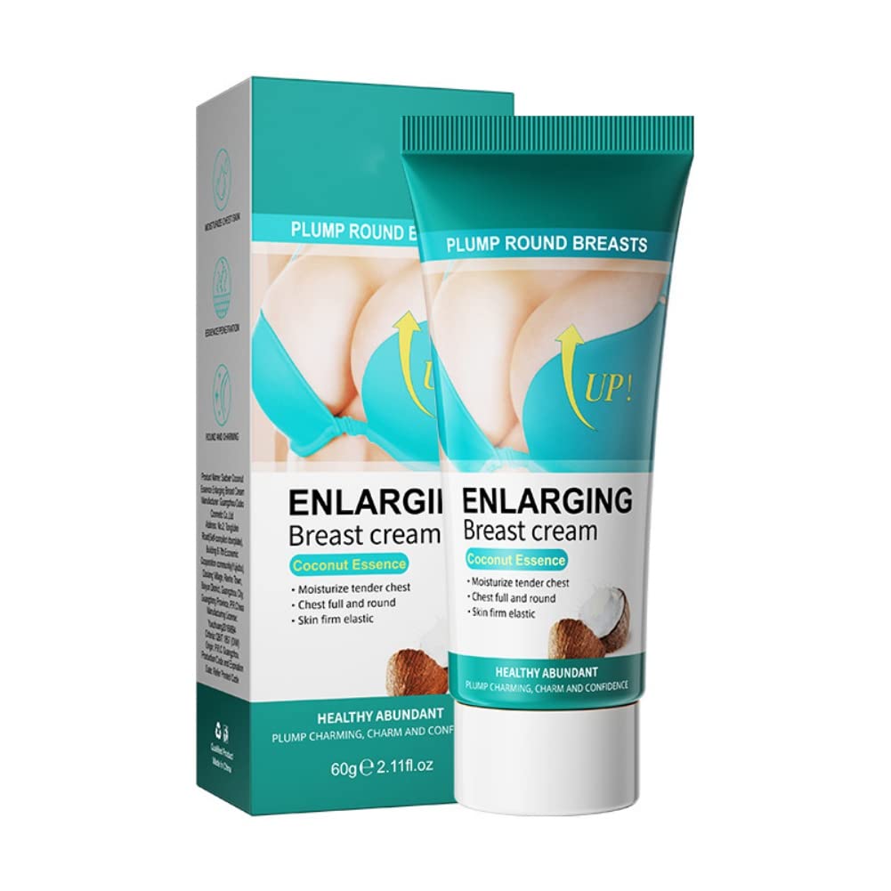 Breast Enhancement Cream, Breast Enlargement Oil, Firming and Lifting Cream Nourishing for Breast Growth, Natural Breast Growth Enhancer Cream for for Bigger Fuller Breasts Perfect Body Curve for All Skin Types (Coconut Cream)