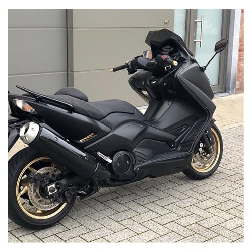 Espejos retrovisores laterales TMAX530 universal moto de aluminio negro antivibración 2012-2018 3