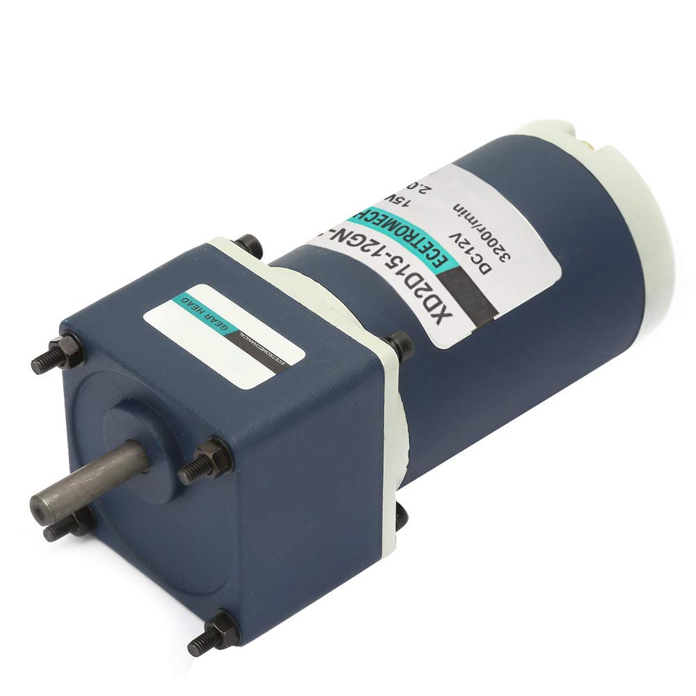 DC 12V 15W Silnik z przekładnią z magnesem trwałym Wał 8 mm Regulowana prędkość CW/CCW (Reduction ratio 200)