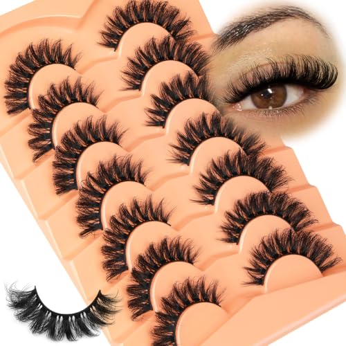 Kiromiro Mink False Eyelashes 18mm D Curl 7 Pairs