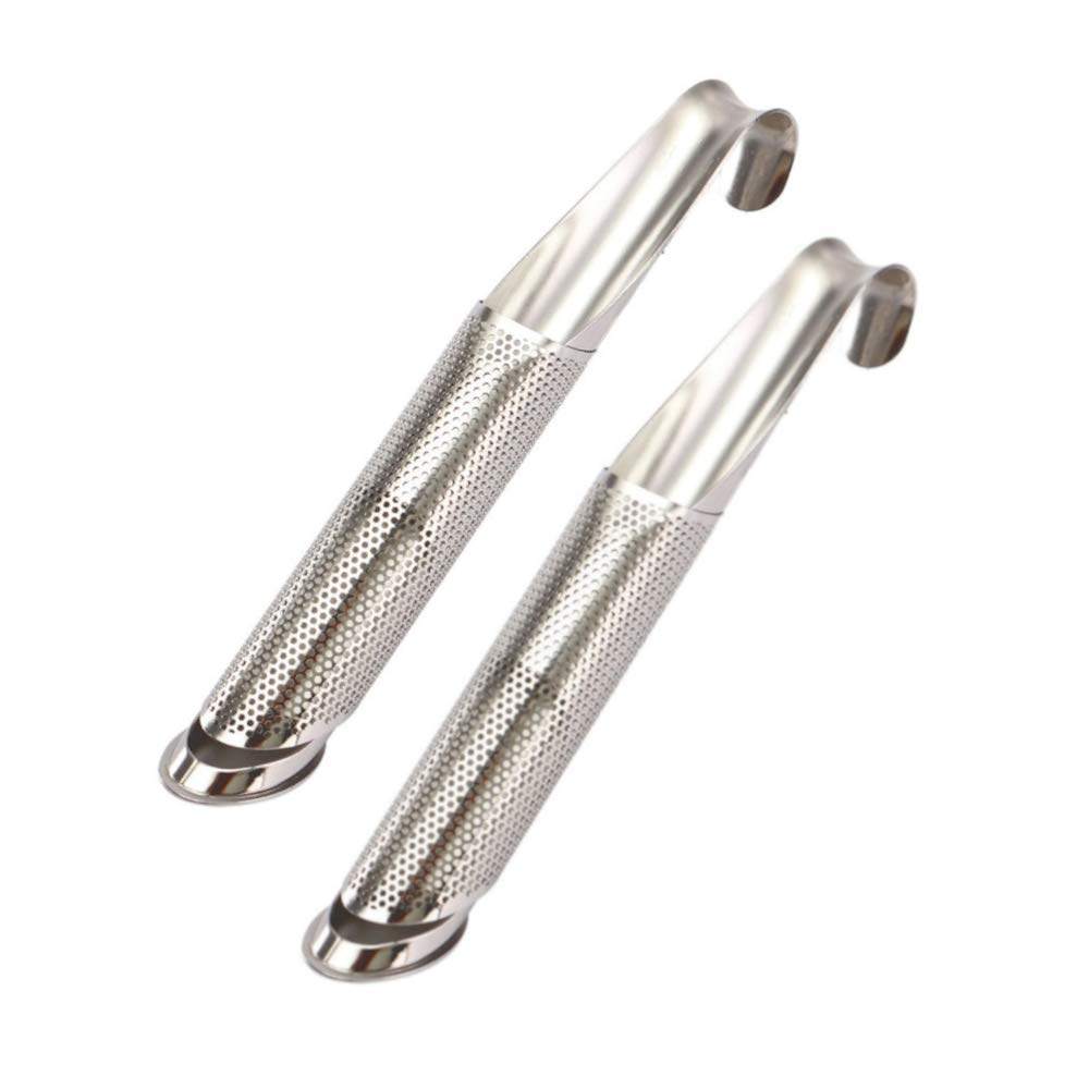 iNeibo Stainless Steel Tea Infuser - Stick Pipe Steeper Strainer for Loose Leaf, Herbs or Spice, Premium Extra Fine Mesh Tea Maker for Single Cup Brewer, Mugs (2 Pcs/Pack)