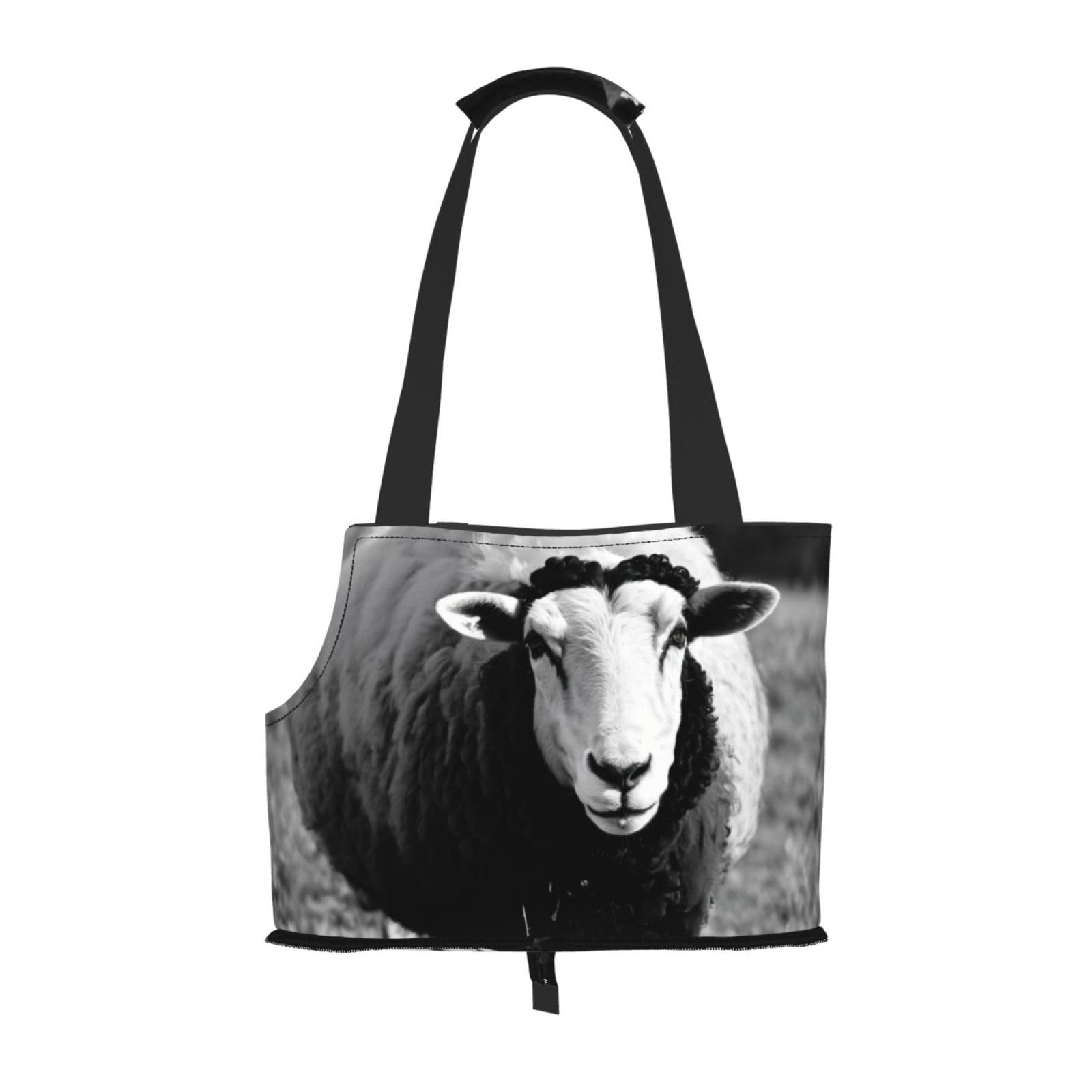 Sac de transport chats anti-stress motif agneau pour petit chien