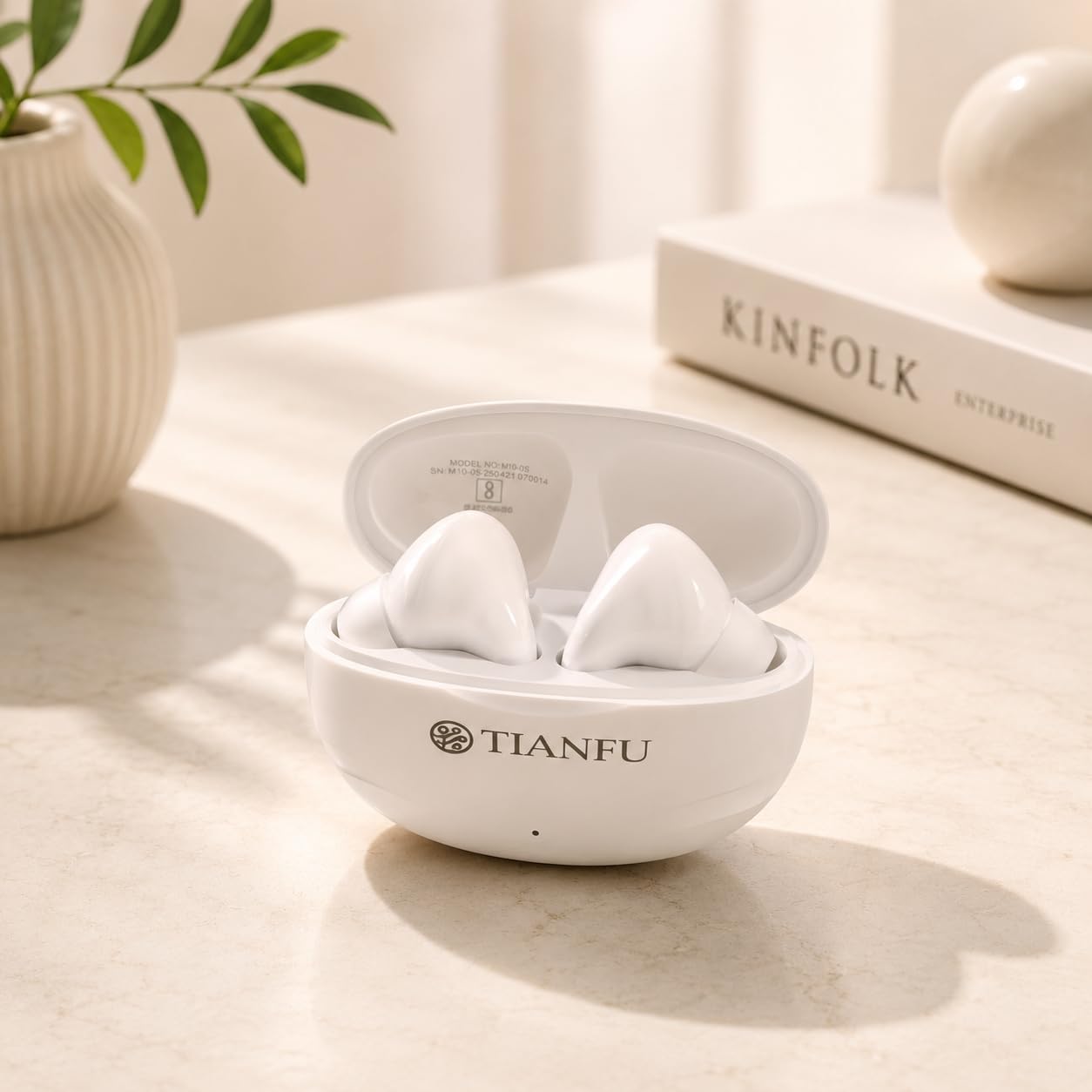 TWS True Wireless in Ear Earbuds with 20H Playtime | Type-C Charging | HD Stereo Sound, Built-in Mic, Touch Control | Earphones for Calling, Music, Gaming | Made in India Bluetooth V5.3 (White)-image-4