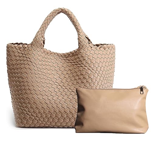 Bolso tejido para mujer en piel vegana suave