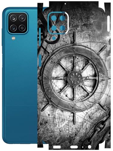Image of AtOdds - Full Body Back Screen Guard Protector Film - Lamination Wrap Skin Sticker Compatible with Samsung Galaxy M12 | Scratchproof Matte Finish (Voyage)