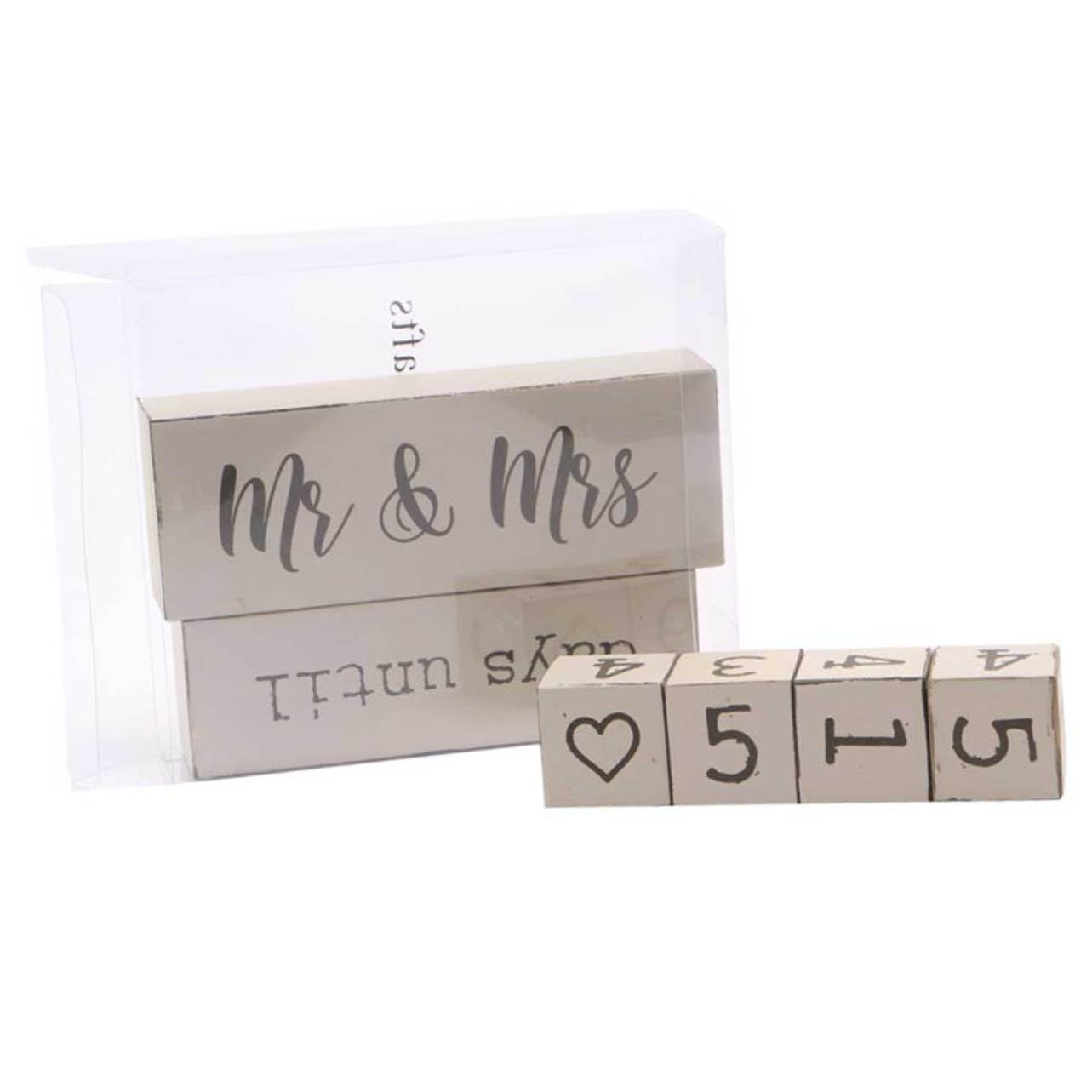 Calendario Per Il Conto Alla Rovescia Delle Nozze Personalizzato Calendario Con Blocchi Di Legno Artigianato Decorazione Da Tavolo Beige