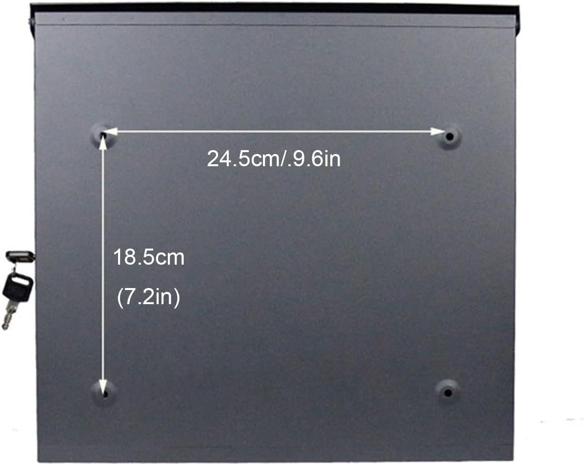 Mailboxes for Outside Wall Mount, Mailbox with Lock, Vintage Locking Mailbox, Weatherproof Mailbox, Large Capacity Mail Box, Wood Grain Finish Mailbox