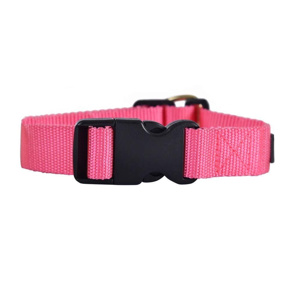 Heads Up For Tails Classic Nylon Dog Collar - Pink - L (B08C4QRZCJ) Amazon Price History, Amazon Price Tracker