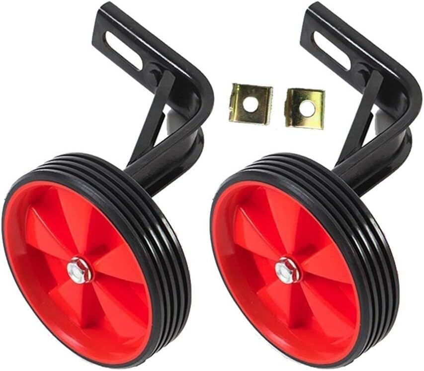 Kinderfahrradstabilisatoren, Kinderdreirad, Stabilisatoren Stützräder, verstellbare Radstabilisatoren, Stabilisatoren Kinderfahrrad for 16 Zoll (Color : Rosso)