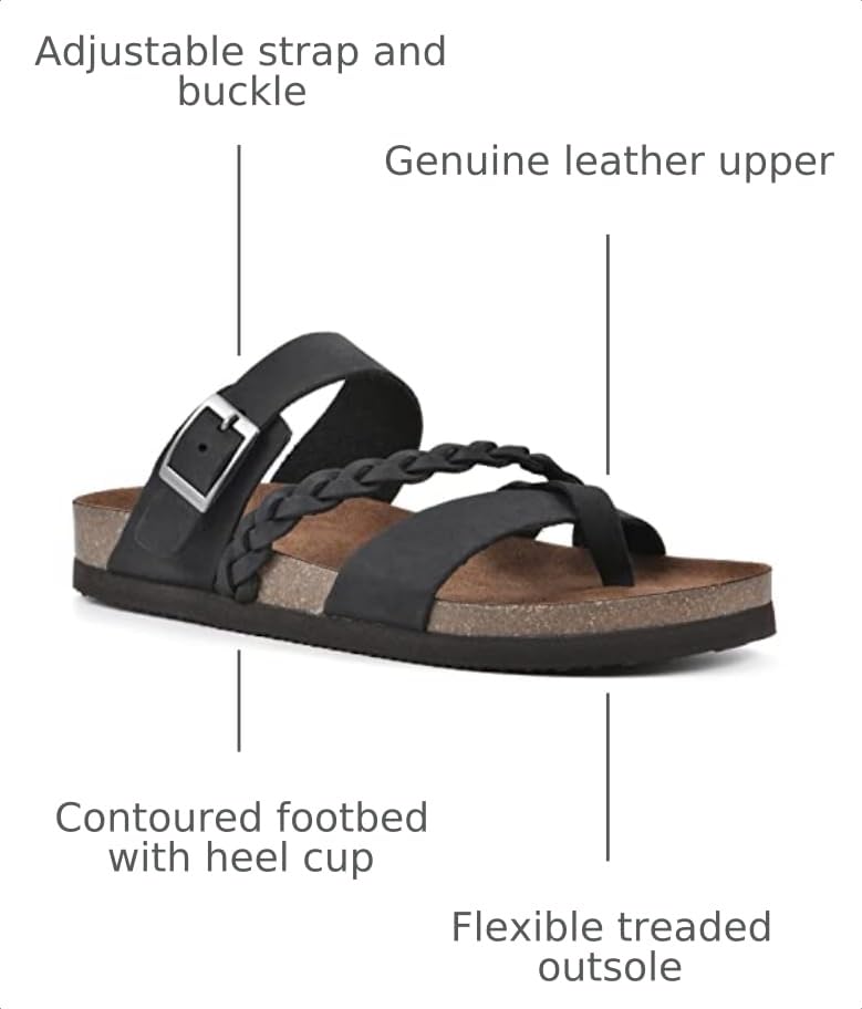 Image of White Mountain Women's Hazy Braided Footbed Sandal