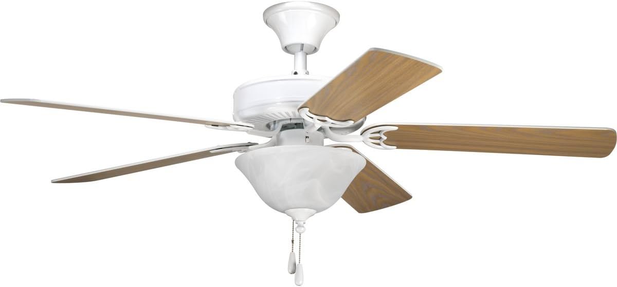Progress Lighting P2621-30EBWB 2-Light Fan Light Kit Energy Star Rated, White