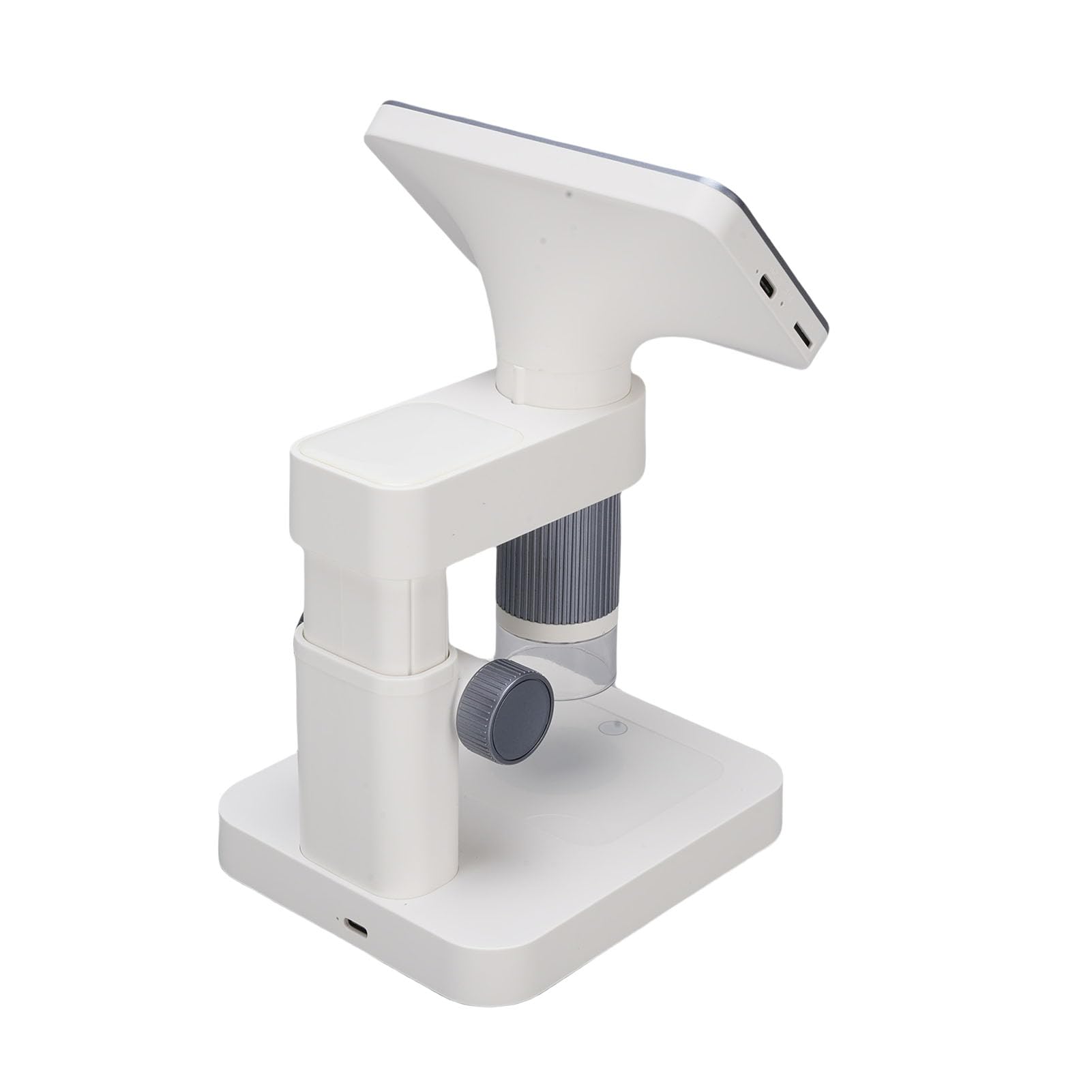 Lupa de Microscopio Digital, 1080P 8 Luces LED Pantalla de 12MP de 4,5 Pulgadas, Lupa Electrónica de Mano con Aumento de 5-32X con Microscopio Digital, Ideal para Detalles (Grey)