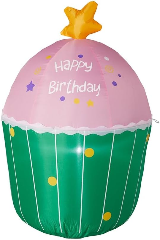 4-Ft. Happy Birthday Inflatables - Cupcake