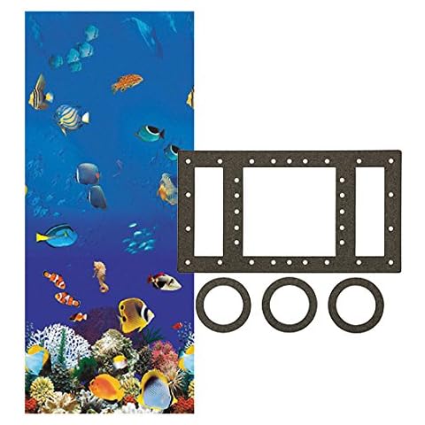 Smartline Caribbean 15-Foot-by-30-Foot Oval Overlap Liner | 48-to-52-Inch Wall Height | 25 Gauge Virgin Vinyl | Designed for Steel Sided Above-Ground Swimming Pools | Universal Gasket Kit Included Cover