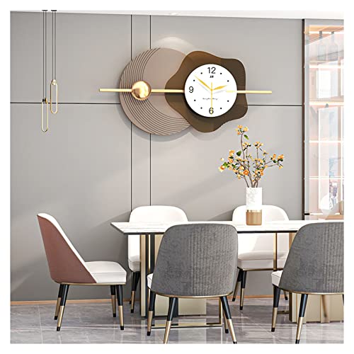 Horloge quartz 3D en métal silencieuse grand format pour bureau - 4