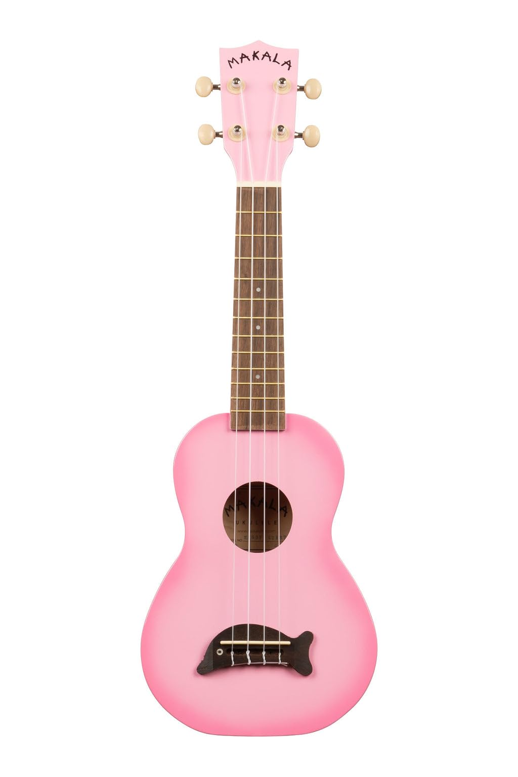 Kala Brand Music Co. Makala Dolphin, 4-String Ukulele, Right, Pink Burst, Soprano (MK-SD-PKBURST) - Image 2