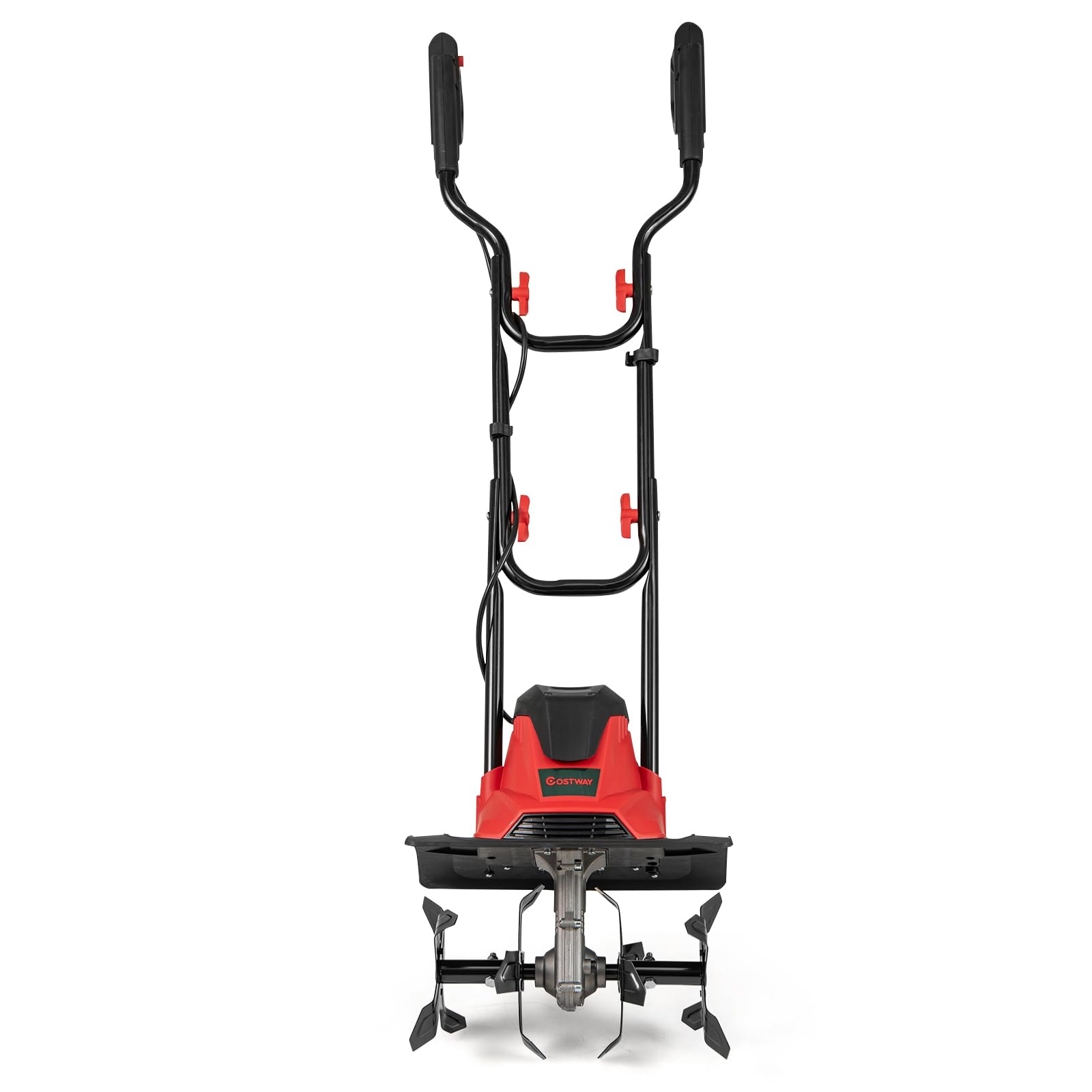 RELAX4LIFE Motozappa Elettrica 1200W/750W, Zappatrice con Larghezza di Lavoro: 36cm/32cm, Profondità: 22cm, Pulsante di Sicurezza e Maniglia Pratica, Motozappa per Giardino e Prato (Rosso | 1200W)