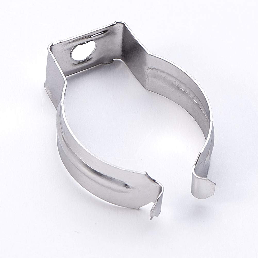 Heyiarbeit 10pcs T8 U Clips Holder Bracket for LED Light Bulbs, LED Fluorescent Tube Replacement Mounting Accessories, Stainless Steel Lamp Support, Lampholder, Pipe Clamps to Prevent Sagging