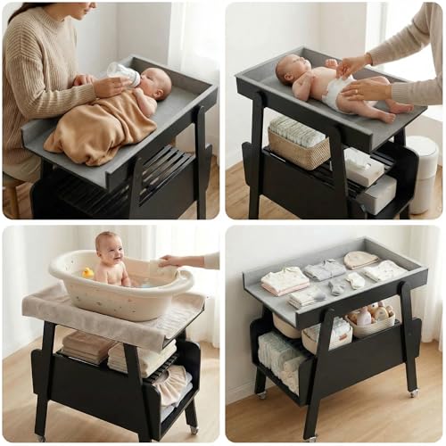 50% Off Diaper Changing Station with Wheels & Storage