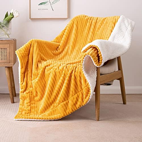 MIULEE Sherpa Fleece Throw Blanket Fluffy Soft Double-Sided Decorative Luxurious Blankets for Sofa Bed Couch Nursery Children Travel/Single Size 125x150cm Matcha
