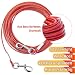 Mi Metty Tie-Out Leinen für Hunde,3m Kausichere Hundeleinen,Tie Out Cables Hofleine Für mittlere bis große Hunde(Rot,10ft-3M)