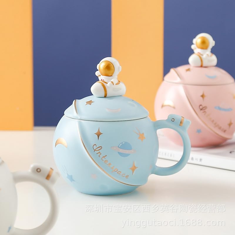 Tazza Spaziale Con Manico A Forma Di Razzo - Tazza Da Caffè In Ceramica 14x12 Cm, Idea Regalo Per Appassionati Di Astronomia E Sognatori
