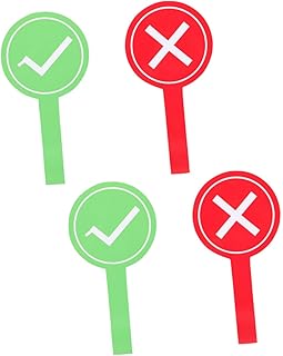 Abaodam 4 Pçs Material De Sala De Aula Professor De Remo De Resposta Jogo De Tabuleiro De Julgamento Tabuleiro De Julgamento Prop Professor Placa De Votação Placa De Remo De Ensino