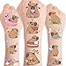 8 Sheets Capybara Birthday Party Decorations 200+ Capybara Temporary Tattoos Funny Animals Stickers Capybara Themed Temporary Tattoos Party Favors Supplies Prizes Rewards