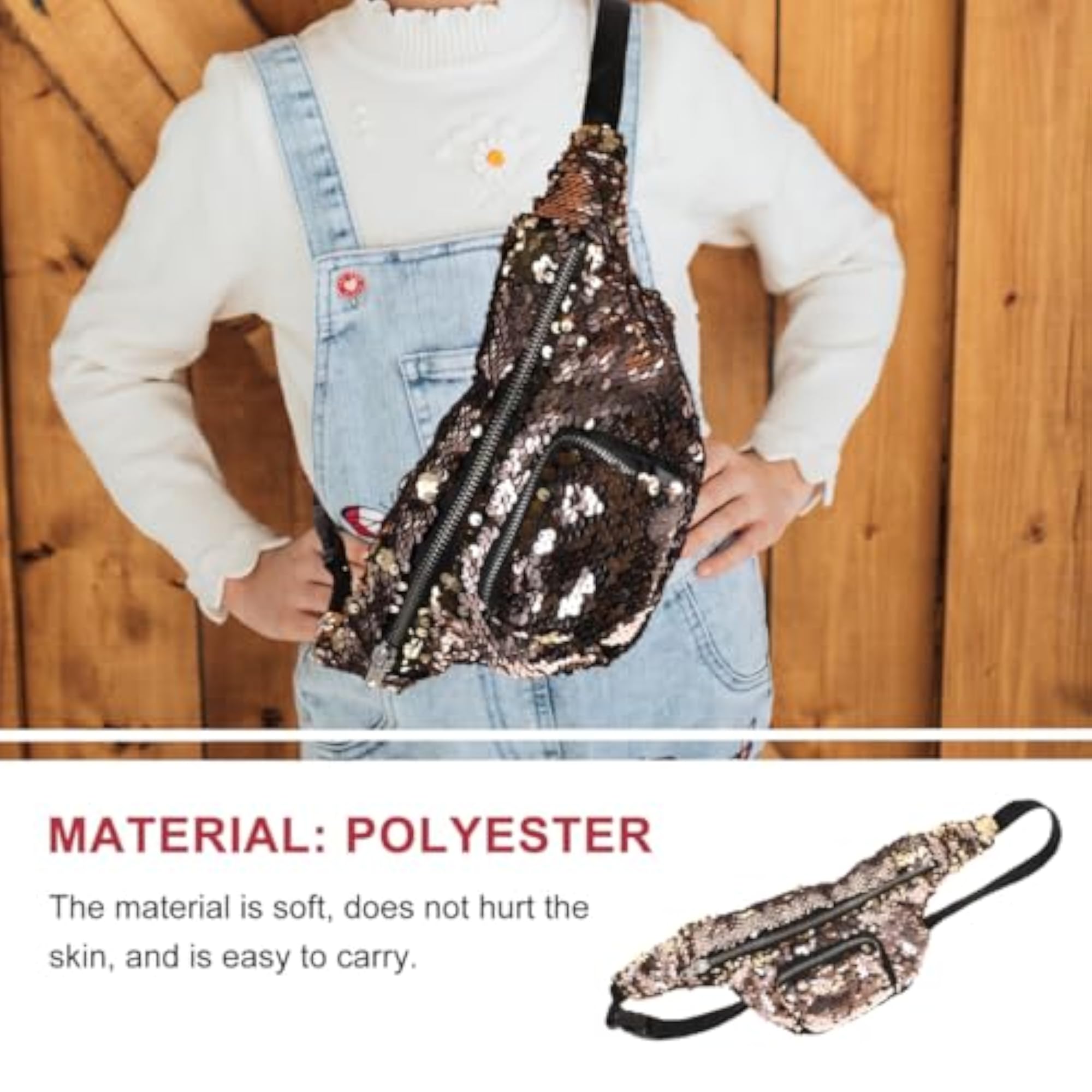 Casual Gold Sequins Fanny Pack Waist Bag