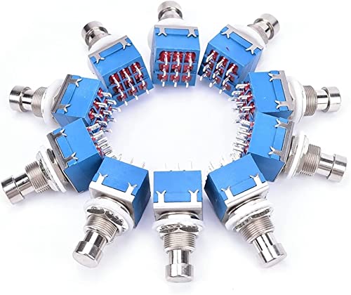 Pédale effets guitare bouton commutateur d'alimentation 9 broches 3pdt contre les pertes de signal
