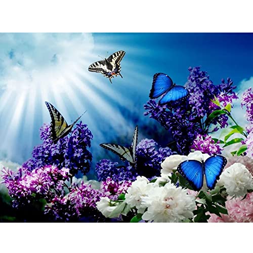 Diamond painting papillon coloré 80x180 cm grand format kit broderie point de croix