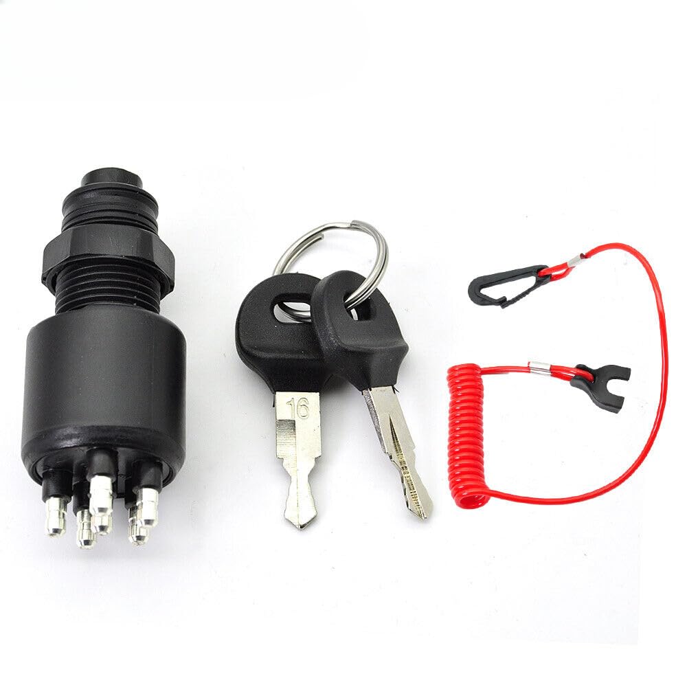 Componenti marini Chiave interruttore di accensione con cordino per OMC BRP Johnson Evinrude 5005801 Barca dal 1996 in poi 175974 riparazioni facili