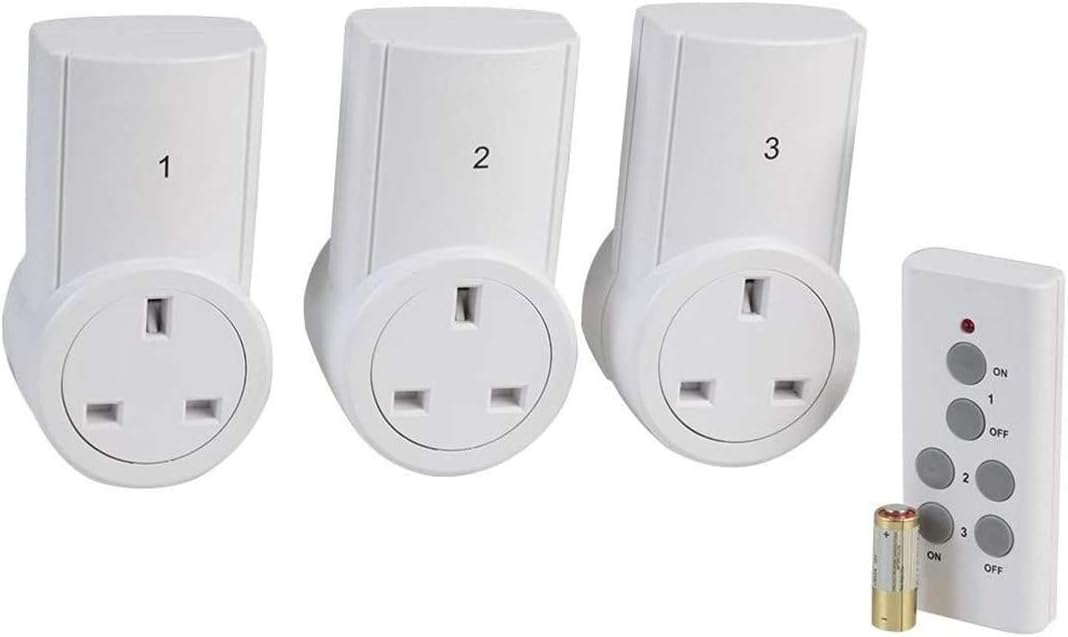 Remote Control Sockets Wireless Operated 30M Range UK Mains Plug 3 Pack Amazon.co.uk DIY & Tools