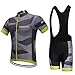 Moxilyn Abbigliamento Ciclismo da Uomo,Maglia Manica Corta+Pantaloncini,Cuscino Gel 9D,Ciclismo Moda Set Completo ,Ciclismo Ciclismo Jerseys per Uomo,Ad Asciugatura Rapida Traspirante (46, 2XL)