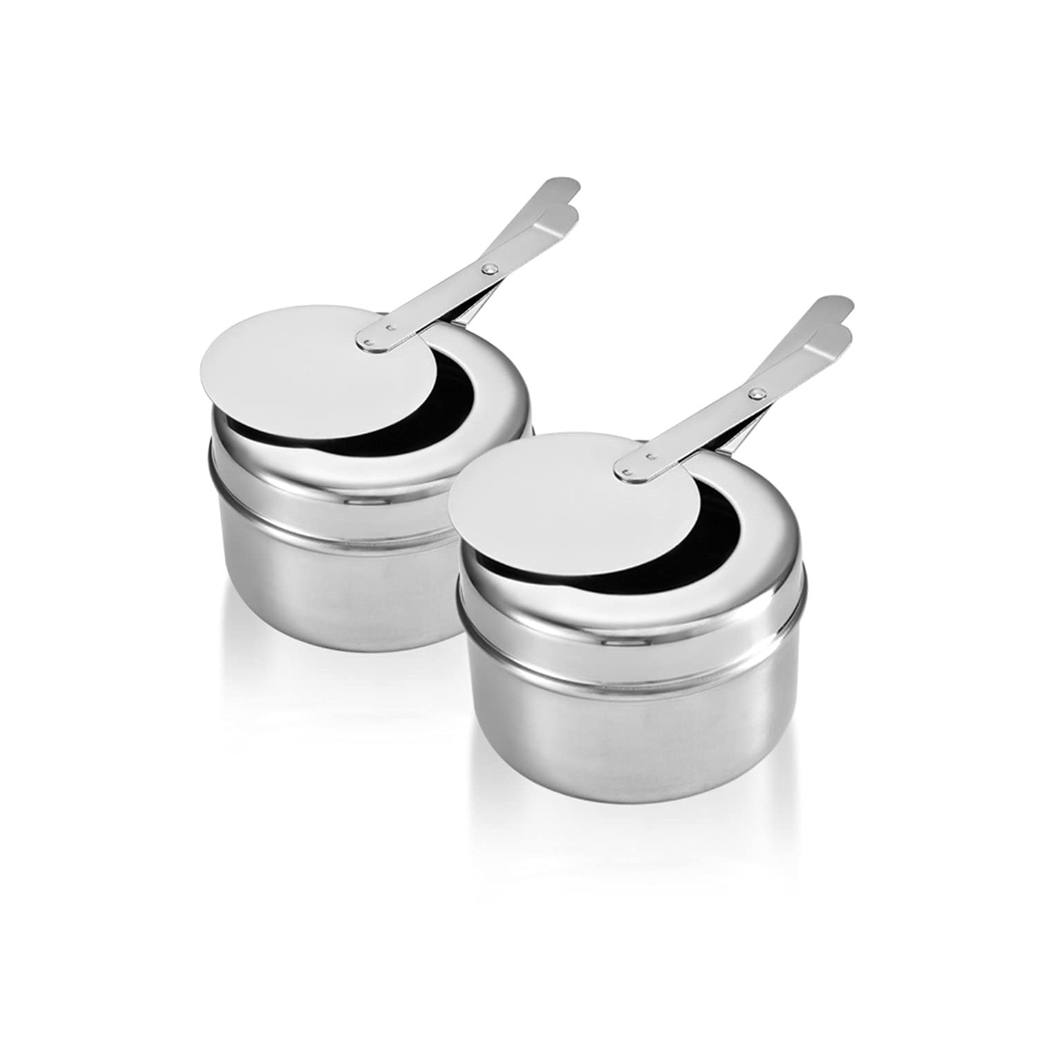 Recipiente de Acero Inoxidable Chafing Dish para conservar el Calor, bufé, Alimentos Insulation Pot 201, con Elegante asa de Tapa de Olla, Muy Bueno para bufé, Bodas y Otros