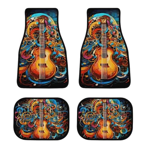 Tapis de voiture universels antidérapants Série Musique contre l'usure de sol