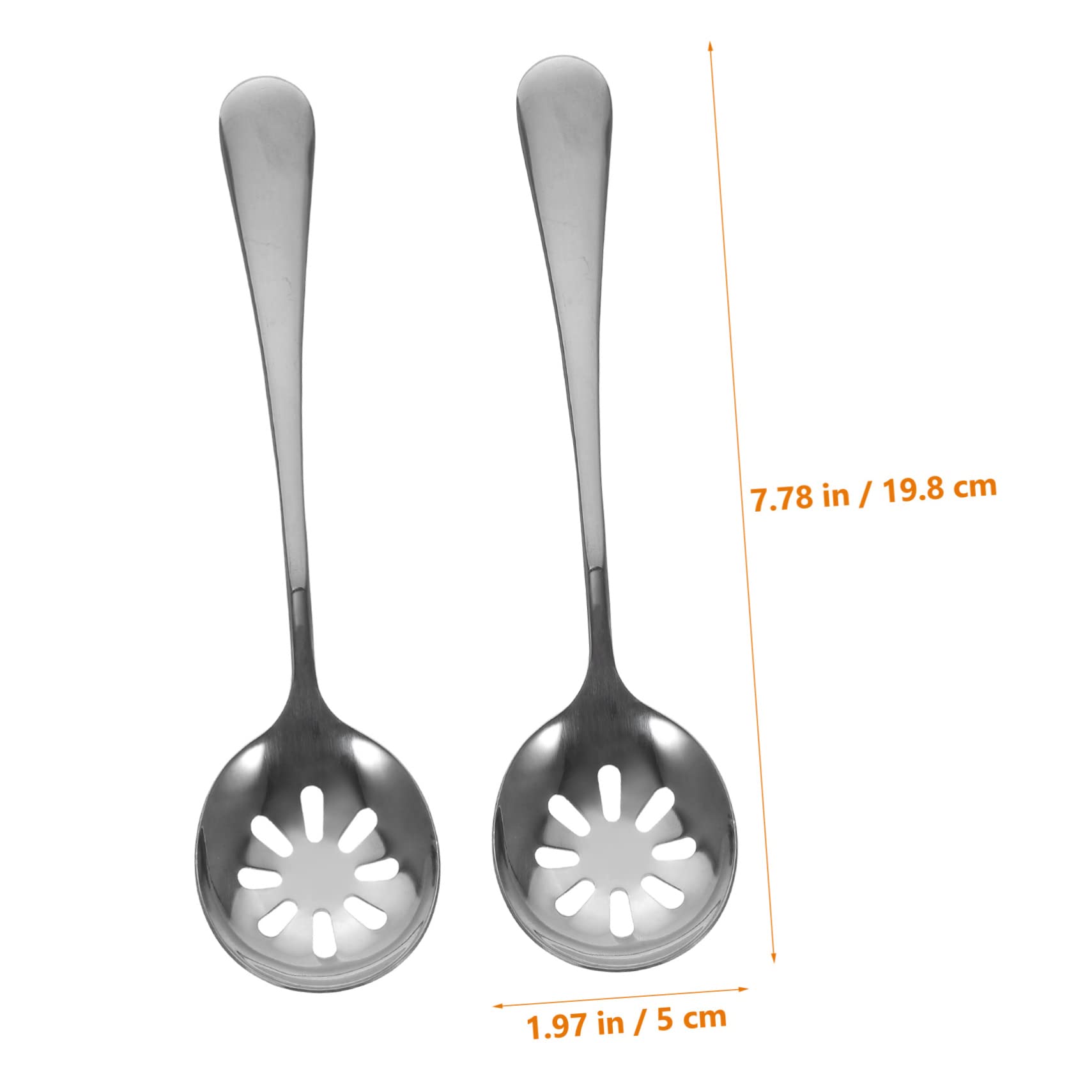 NAMOARLY Ergonomic Daily Use Slotted Spoons Reusable Stainless Steel Serving Utensils for Kitchen Cafeteria