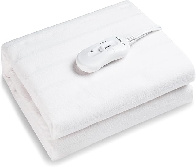 Venustas Electric Blanket, Electric Under Blanket,Heated Blanket with 3 Heat Settings, Soft Polyester Material