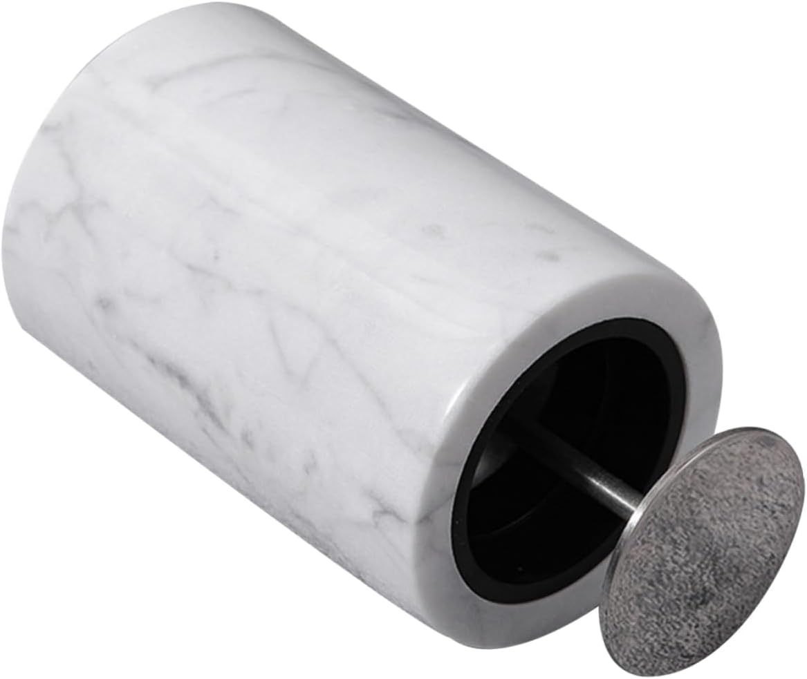 Creative Marble Toothpick Holder Swab Storage Container Automatic Pressure Design for Home Decor Material for Bathroom Kitchen Office Use