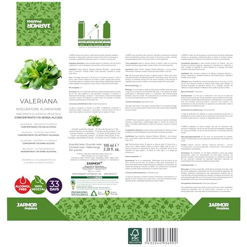 Baldrian Tropfen 100 Ml Hochdosiert, Valerian Stark Für Die Nacht, Ruhiger Schlaf und Innere Ruhe, Nahrungsergänzungsmittel Glycerin Macerate Pflanzlich, J.Armor Pharma Vegan