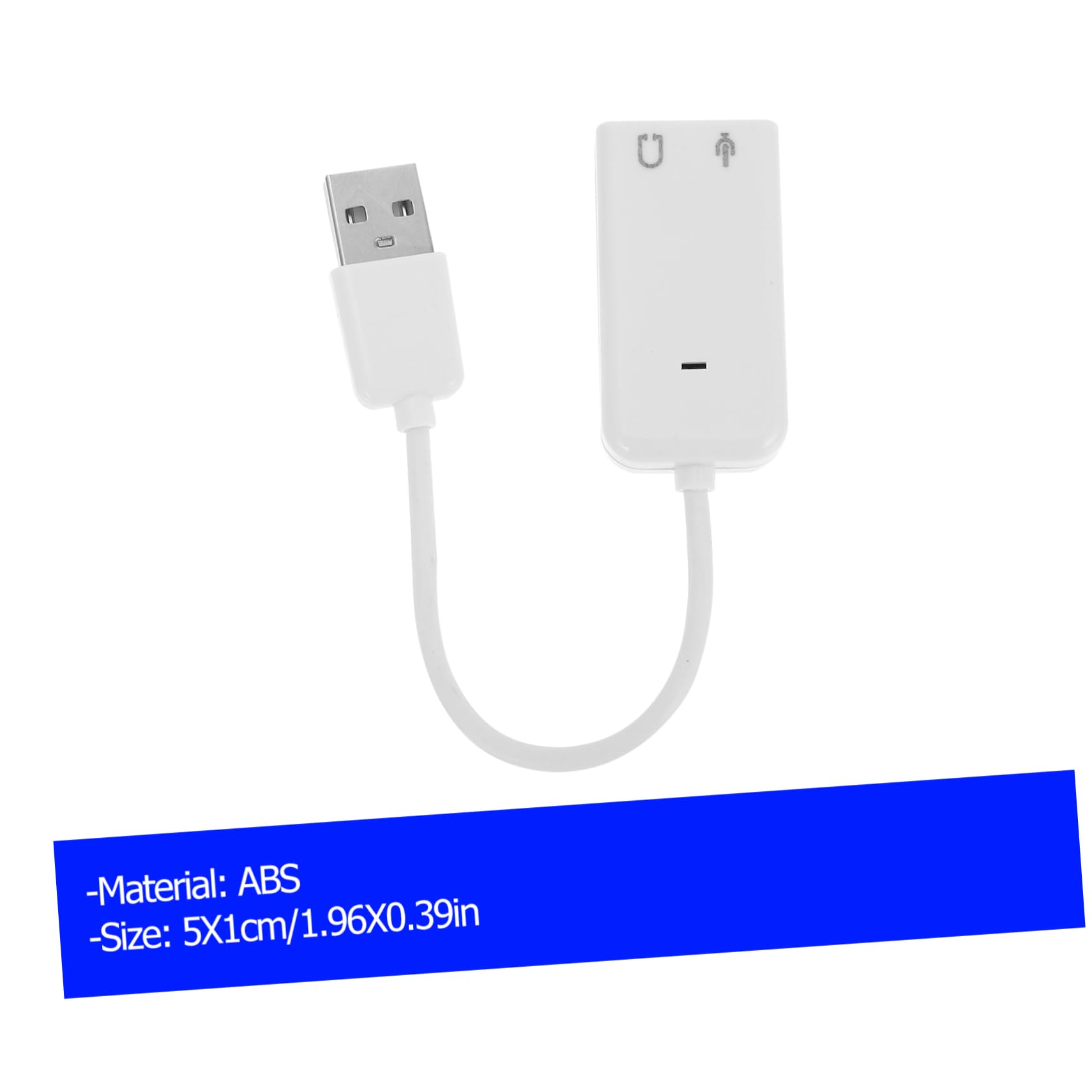 VILLCASE 2pcs Independent USB Sound Card Adapter for Laptop Desktop Durable External Audio Device with Noise Reduction Plug Play Microphone Input Headphone Output